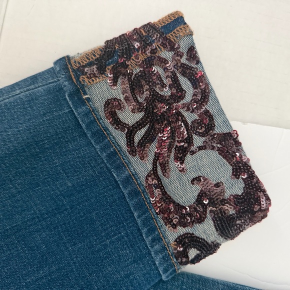 Chico’s SO Slimming Jeans Sequin Ankles size 4 Stretch - Picture 4 of 6